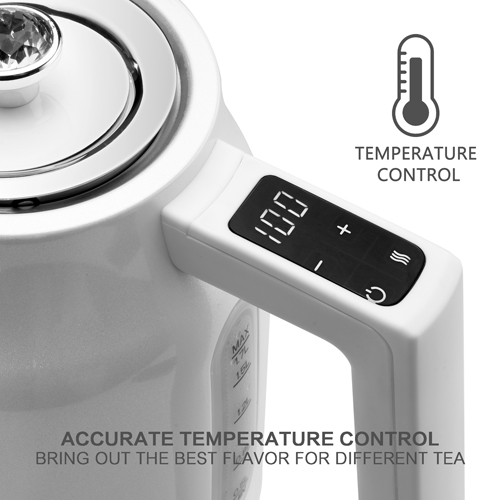 数码水壶1.7升温控不锈钢电热水壶，用于茶和咖啡