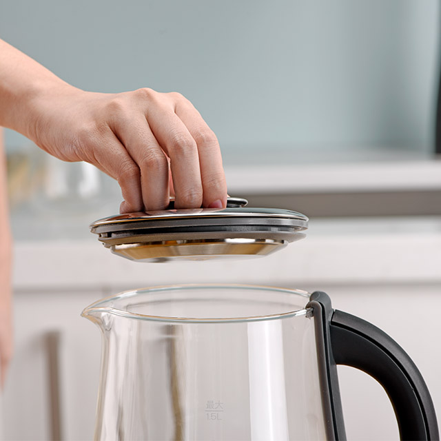 数码水壶1.5升保健电水壶多功能玻璃水壶，用于点心，茶，汤和药膳
